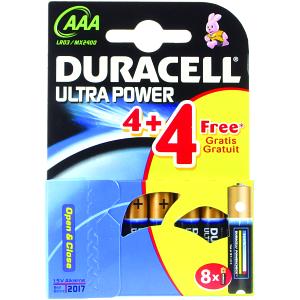 Duracell Ultra Power AAA 4er Pack + 4 Gratis