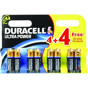 Duracell Ultra Power AA Pack von 4 + 4 Gratis