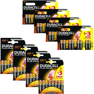 Duracell AA & AAA Pack von 64 Batterien