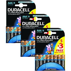 Duracell Ultra Power AAA Pack von 24