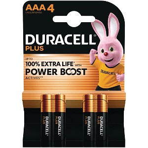 Duracell Plus Power AAA Pack von 4 Batterien
