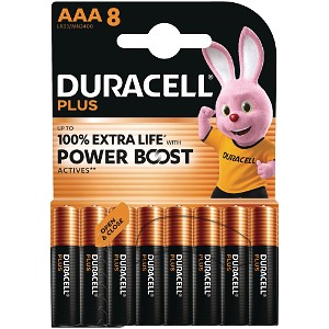Duracell Plus Power AAA Pack von 8 Batterien