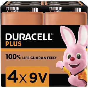 Duracell Plus Power 9v Pack von 4