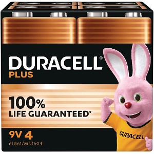 Duracell Plus Power 9v Pack von 4