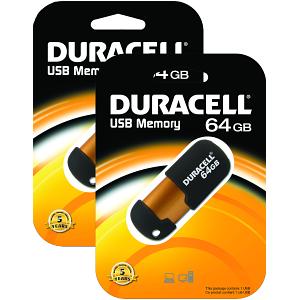 Duracell Capless 64GB USB Memory x 2