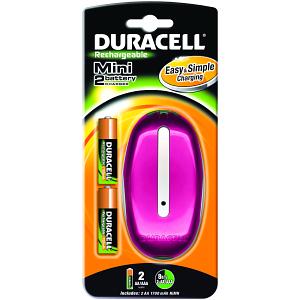Duracell Miniladegerät (Rosa) + 2 AA Zellen