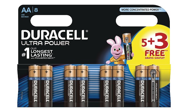 Duracell Ultra Power AA Pack von 5 + 3 Gratis