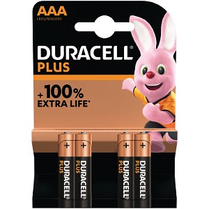 Duracell Plus Power AAA Pack von 4 Batterien