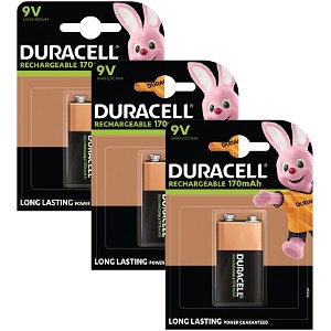 Duracell Rechargeable 9V 3 Stk.