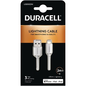 Duracell 2m USB-A auf Lightning Kabel