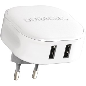 Duracell-2x2,4-A-USB-Ladegerät für Telefon/Tablet