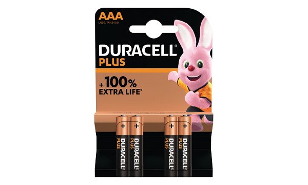 Duracell Plus Power AAA Pack von 4 Batterien