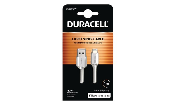 Duracell 1m USB-A-auf-Lightning-Kabel