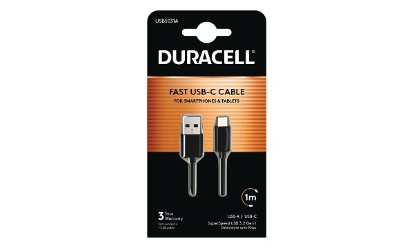 Duracell 1m USB-A auf USB-C Kabel