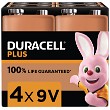 Duracell Plus Power 9v Pack von 4